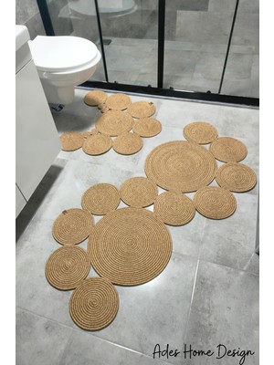 Empressco Doğal Jüt Banyo Paspası, Şık ve Pratik, Ev Dekorasyonuna Uygun