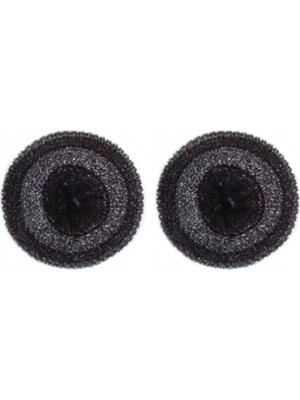 BYZ Store Siyah-Gri Simli Topuz Aparatı - 04 2li Paket