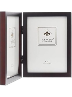 Frames 755957D Espresso Ahşap Menteşeli Çift Resim Çerçevesi, 13,8 x 17,7 Cm, Koyu Ceviz