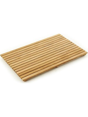 Empressco Şık Ahşap Duş Paspası 80X50 Cm, Dayanıklı ve Estetik Tasarım