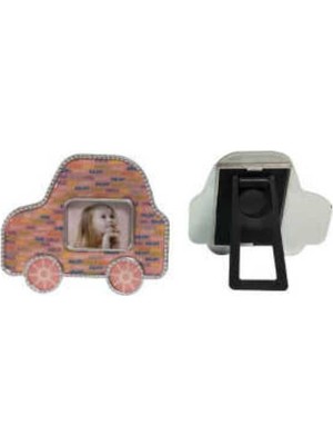 Digitronix Pembe Arabalı Bebek Magnet Çerçevesi