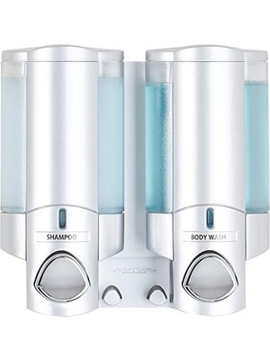 BLP-76235-1 Aviva Shower Dispenser 2 Chamber Satin Silver