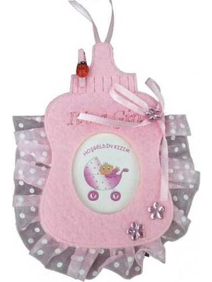 Digitronix Pembe Biberon Keçe Bebek Çerçevesi