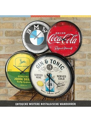 -Art Retro Duvar Saati Bmw Logosu – Araç Aksesuarları Hayranları Için Hediye Fikri Büyük Mutfak Saati, Tasarım, Dekorasyon Için 31 cm