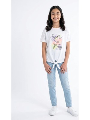 Stsahra  Kız Çocuk Beyaz T-Shirt