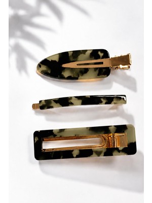 New Obsessions 3 Adet Kaplumbağa Sırtı Pens Toka Seti