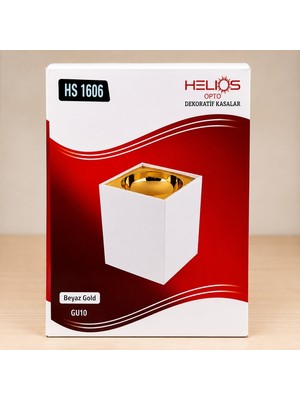 Helios Opto Dekoratif Kasalar Beyaz Gold GU10