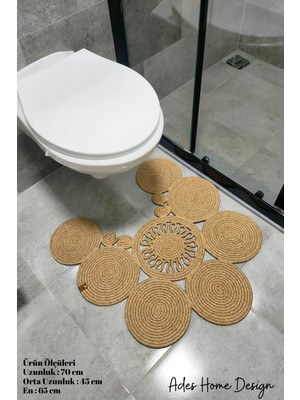 Empressco Çift Taraflı Jüt Banyo ve Klozet Paspası, Konfor ve Şıklık Sunar