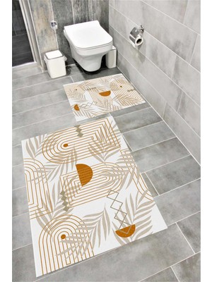 Empressco Yumuşak Kaymaz Tabanlı Yıkanabilir Dekoratif Banyo Paspası Takımı