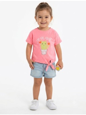 Stsahra  Kız Çocuk Pembe T-Shirt