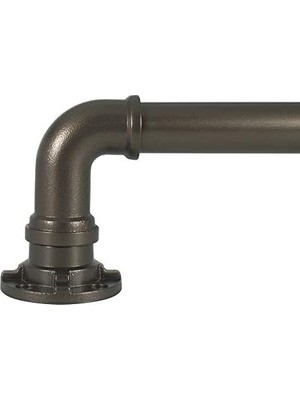 Endüstriyel Sarma Teleskopik Perde Çubuğu Seti, 91,44-183,88 Cm, Bronz