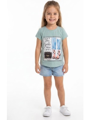 Stsahra  Kız Çocuk Yeşil T-Shirt