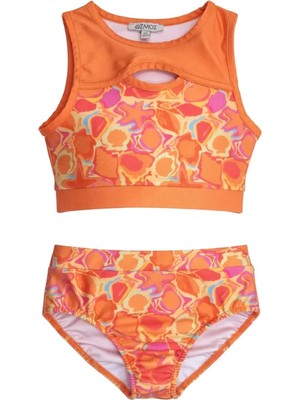 OZMOZ +50 Uv Korumalı Turuncu Kız Çocuk Yüzücü Bikini