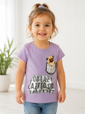 Stsahra  Kız Çocuk Mor T-Shirt