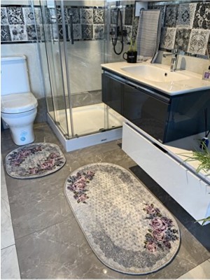 Empressco Iki Parça Lateks Banyo Paspas Takımı 60X100 ve 60X50 Boyutlarda