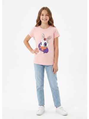 Stsahra  Kız Çocuk Pembe T-Shirt