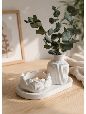 Masalsı Concept Dekoratif Vintage Vazo Set 3 Parça  Orta Sehpa Objeler Ev Dekorasyon El Sanatı