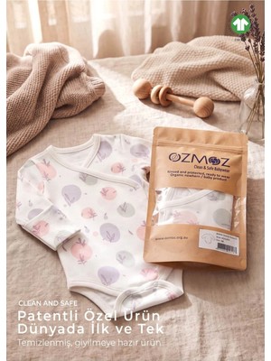 OZMOZ Clean&safe Organik Steril Temizlenmiş Unisex Bebek Kruvaze Body