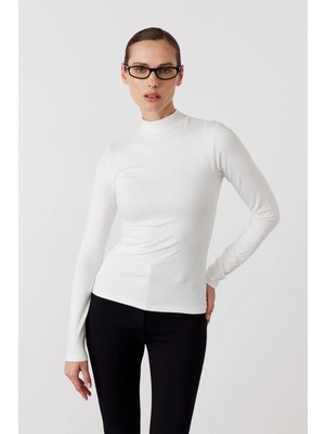 Facette Dik Yaka Basic Body Off White