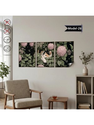 Akıllı Kağıt Statik Tutunma Özellikli Tablo - Poster Hayvan (Model- 26)