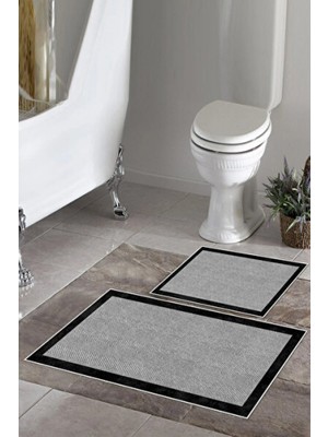 Empressco Sisal Baskılı Kaymaz Tabanlı Banyo Paspas Takımı, Şık ve Güvenli Kullanım
