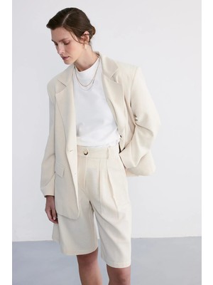 Facette Maren Oversize Ceket Bej
