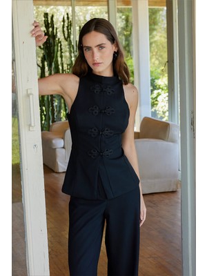 Facette Monarc Bluz Pantolon Takım Siyah