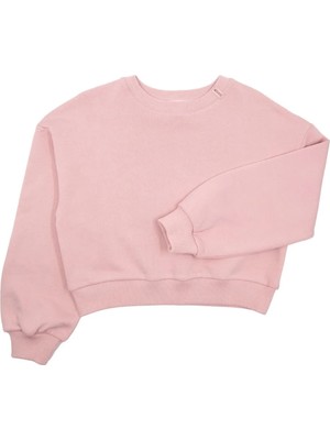 OZMOZ Organik Pembe Kışlık Kız Çocuk Sweatshirt