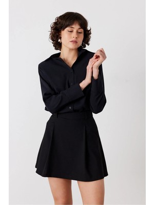 Facette Nira Şortlu Mini Etek Siyah
