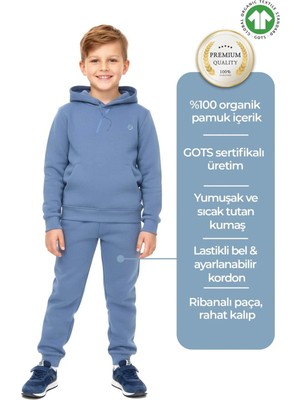 OZMOZ Organik Cepli Kışlık Erkek Çocuk Eşofman Altı