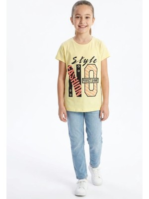 Stsahra  Kız Çocuk Sarı T-Shirt