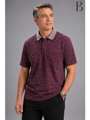 BURSPA Rahat Kesim Yakalı Cepli Erkek Baba Yazlık T-Shirt