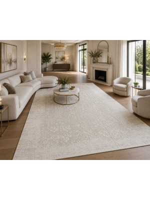 Luxess Halı Lima 1181 Krem Modern Akrilik Salon Halısı