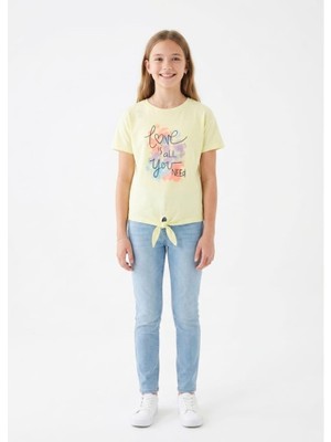 Stsahra  Kız Çocuk Sarı T-Shirt 00666SR