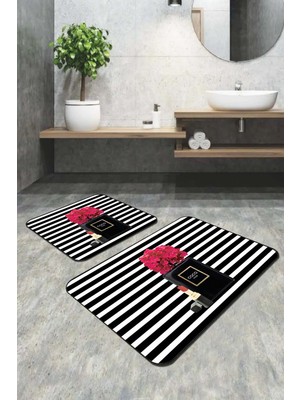 Empressco Dijital Baskılı Kaymaz Taban Banyo Paspas Seti, Şık ve Fonksiyonel