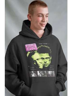 Sevbano Efsane Film Fight Club Tyler Durden Ön Baskılı Unisex Oversize Premium Hoodie