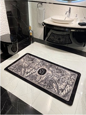 Empressco Çiçek Desenli Lucky Lateks Taban Banyo Paspası 80X120