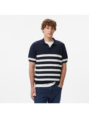 Nautica Erkek Lacivert Regular Fit Kısa Kollu Triko