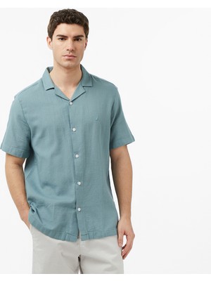 Nautica Erkek Yeşil Regular Fit Kısa Kollu Gömlek