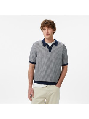 Nautica Erkek Lacivert Regular Fit Kısa Kollu Triko