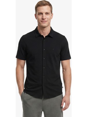Nautica Regular Fit Erkek Siyah Gömlek