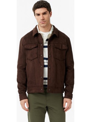 Nautica Erkek Kahverengi Regular Fit Süet Ceket