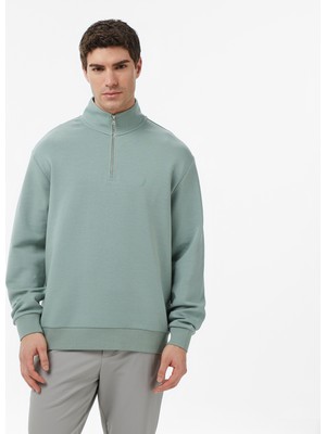 Nautica Erkek Yeşil Regular Fit Dik Yaka Sweatshirt