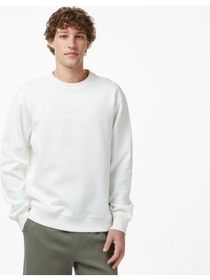 Nautica Erkek Krem Regular Fit Sweatshirt