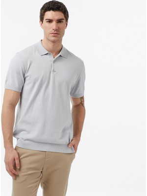Nautica Erkek Gri Regular Fit Kısa Kollu Triko