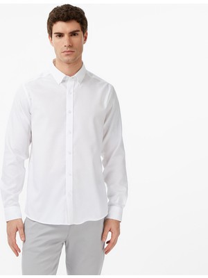 Nautica Erkek Beyaz Slim Fit Gömlek
