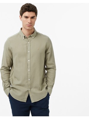 Nautica Erkek Yeşil Regular Fit Gömlek