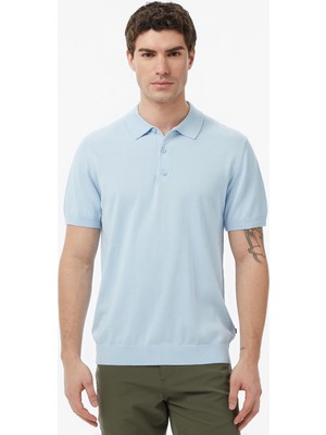 Nautica Erkek Mavi Regular Fit Kısa Kollu Triko