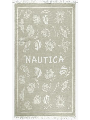 Nautica Unisex Yeşil Desenli Havlu