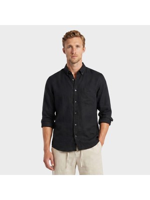 Gant Erkek Siyah Regular Fit Gömlek